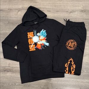 Dragon Ball SUPER Goku Super Saiyan Blue Hoodie Sweatpants Combo Men’s Tee Sz XL